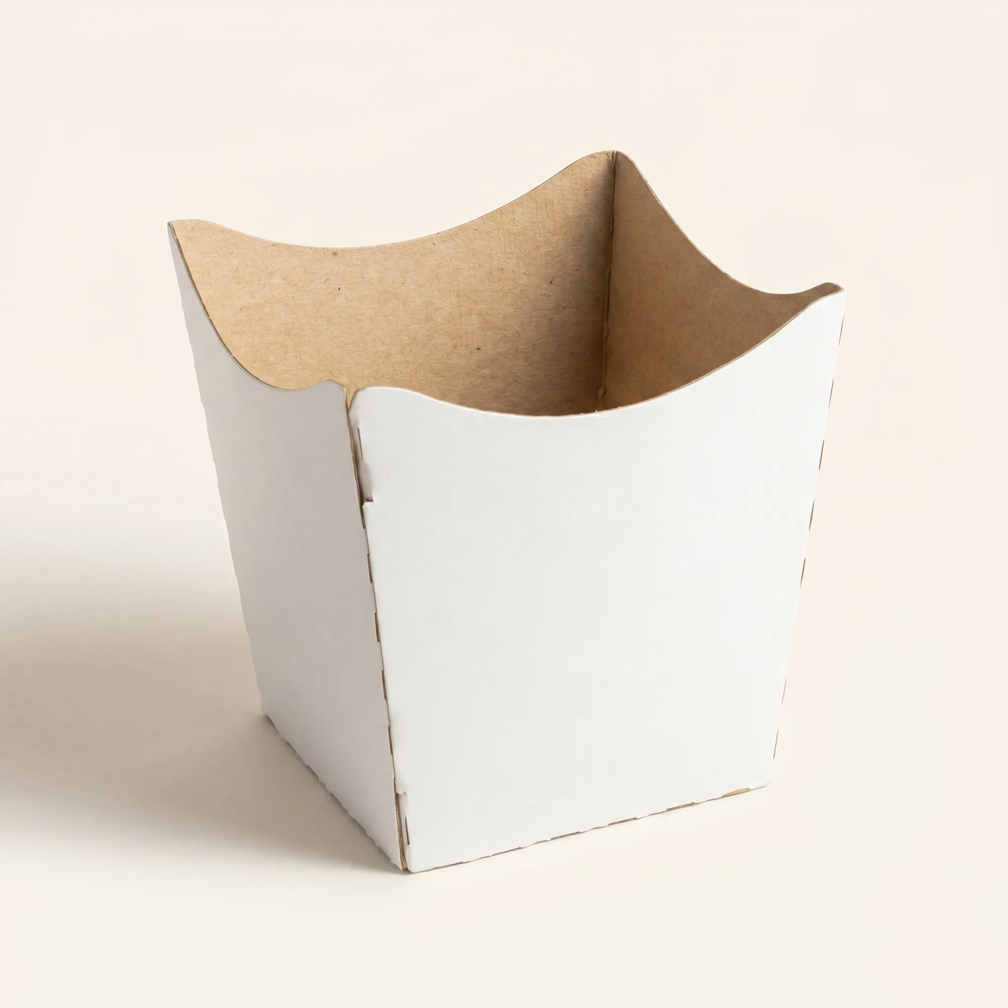 Embalagem cônica para batata frita, papelão, fabricação Empelbra